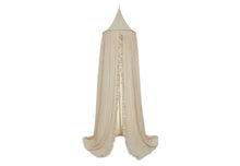 Lade das Bild in den Galerie-Viewer, BALDACHIN BETTHIMMEL - VINTAGE - RUFFLE 245 CM / NOUGAT