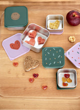 Lade das Bild in den Galerie-Viewer, SNACKBOXEN SET- LITTLE GANG HERZ LILA
