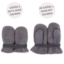 Lade das Bild in den Galerie-Viewer, WOLLFLEECE HANDSCHUHE - GRAU / GR I (80/86)