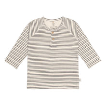 Lade das Bild in den Galerie-Viewer, LANGARMSHIRT GOTS - GR. 86/92 Cozy Colors, Striped grey anthracite