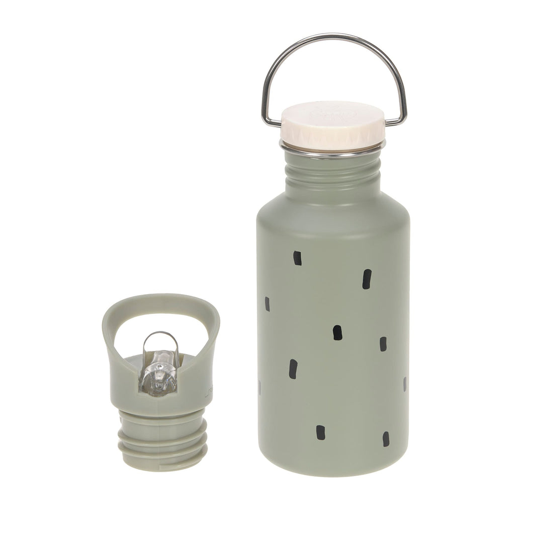 TRINKFLASCHE - EDELSTAHL - HAPPY PRINTS OLIV