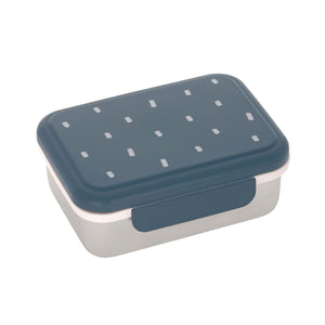 BROTBOX - EDELSTAHL - HAPPY PRINTS - BLAU