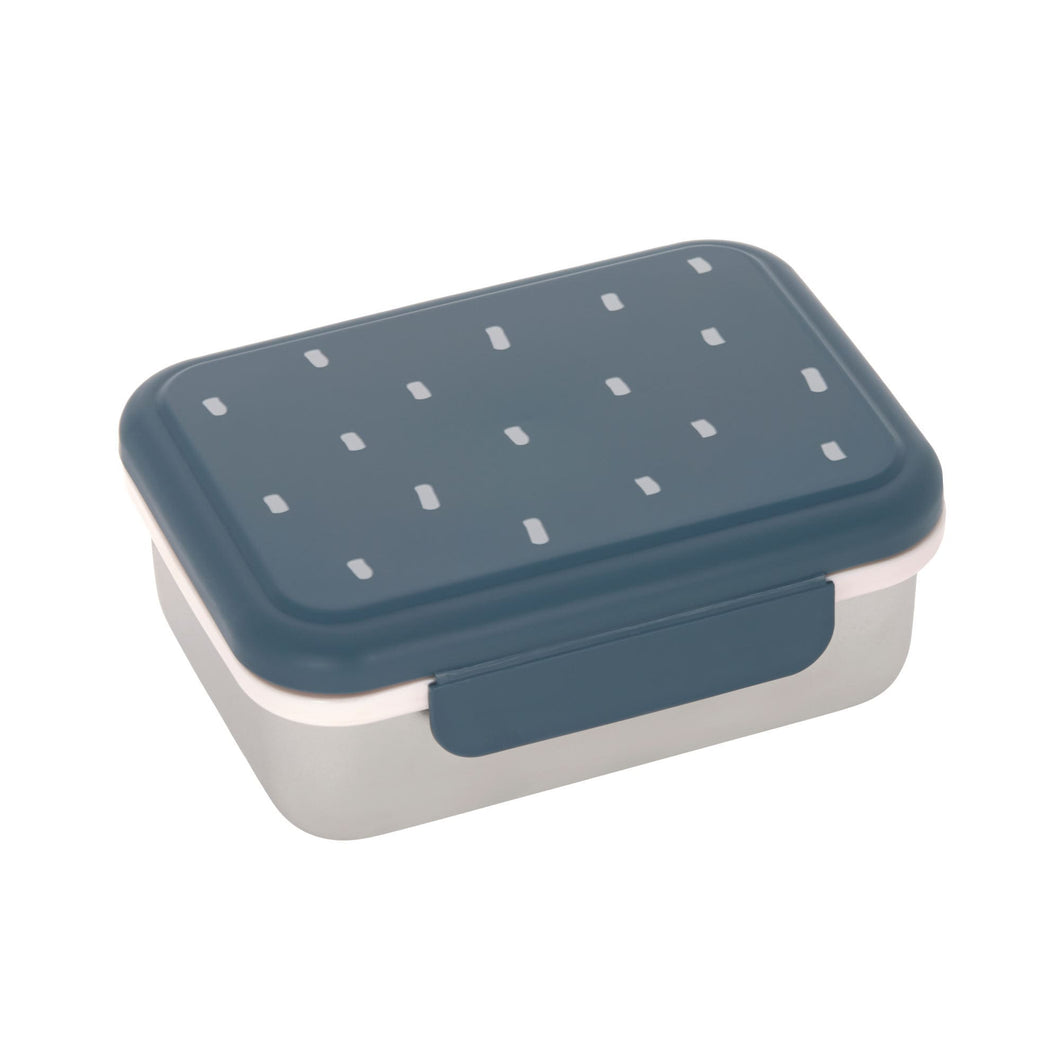 BROTBOX - EDELSTAHL - HAPPY PRINTS - BLAU