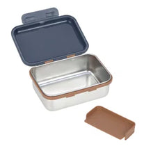 Lade das Bild in den Galerie-Viewer, Brotdose Kinder - Edelstahl Lunchbox, Little Gang, Blau Smile
