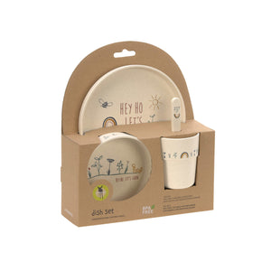 KINDERGESCHIRR SET- PP CELLULOSE - GARDEN EXPLORER