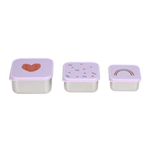 Lade das Bild in den Galerie-Viewer, SNACKBOXEN SET- LITTLE GANG HERZ LILA
