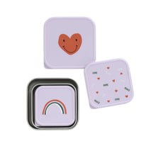 Lade das Bild in den Galerie-Viewer, SNACKBOXEN SET- LITTLE GANG HERZ LILA

