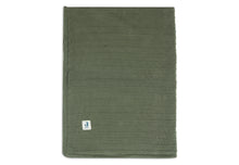 Lade das Bild in den Galerie-Viewer, DECKE WIEGE 75X100 CM PURE KNIT LEAF GREEN/VELVET GOTS
