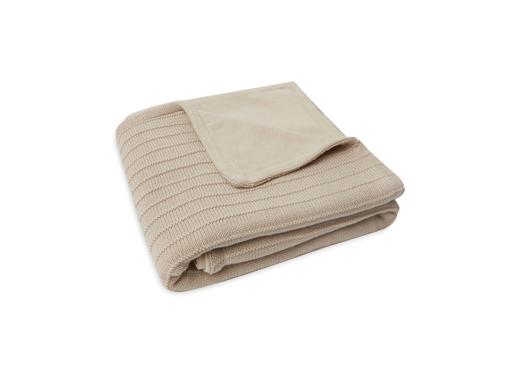 DECKE WIEGE 75X100 CM PURE KNIT NOUGAT VELVET GOTS
