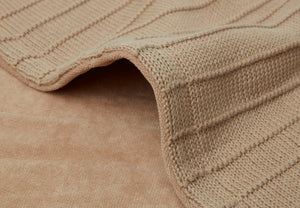 DECKE WIEGE 75X100 CM PURE KNIT BISCUIT/VELVET GOTS
