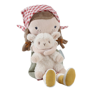 KUSCHELPUPPE ROSA MIT SCHAF 35 CM - LITTLE FARM