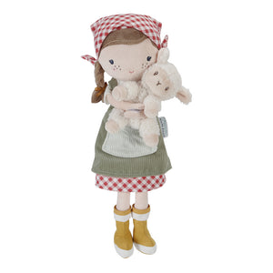 KUSCHELPUPPE ROSA MIT SCHAF 35 CM - LITTLE FARM