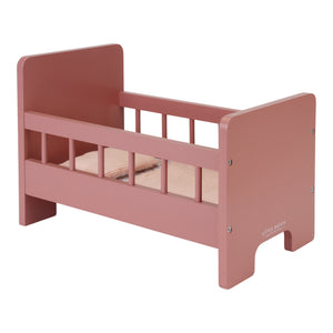 PUPPENBETT MIT TEXTILIEN
