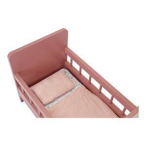 PUPPENBETT MIT TEXTILIEN