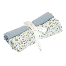 Lade das Bild in den Galerie-Viewer, SWADDLE - 70X70 CM - FOREST FRIENDS / BLAU
