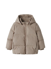 Lade das Bild in den Galerie-Viewer, KAPUZEN WATTIERTE JACKE - SILVER MILK Gr. 86 - 116
