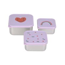 Lade das Bild in den Galerie-Viewer, SNACKBOXEN SET- LITTLE GANG HERZ LILA
