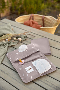 WINDELTASCHE - CHANGING POUCH BLOCKS TAUPE
