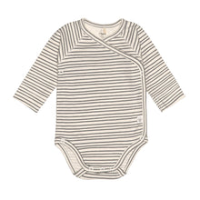 Lade das Bild in den Galerie-Viewer, LANGARM - WICKELBODY GOTS  Striped grey anthracite
