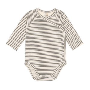 LANGARM - WICKELBODY GOTS  Striped grey anthracite