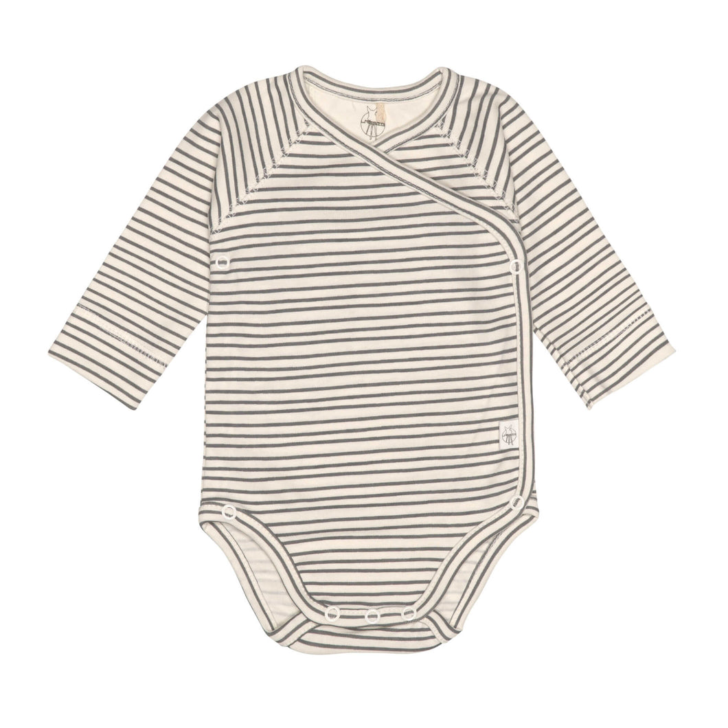 LANGARM - WICKELBODY GOTS  Striped grey anthracite