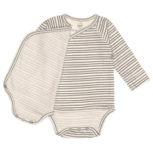 Lade das Bild in den Galerie-Viewer, LANGARM - WICKELBODY GOTS  Striped grey anthracite
