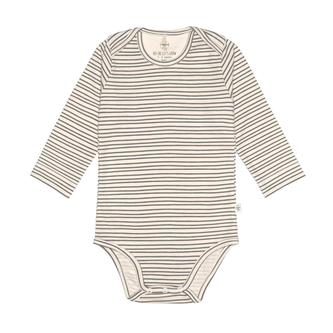 LANGARMBODY GOTS - GR. 86/92  Striped grey anthracite
