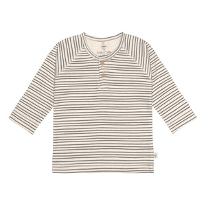 LANGARMSHIRT GOTS - GR. 86/92 Cozy Colors, Striped grey anthracite