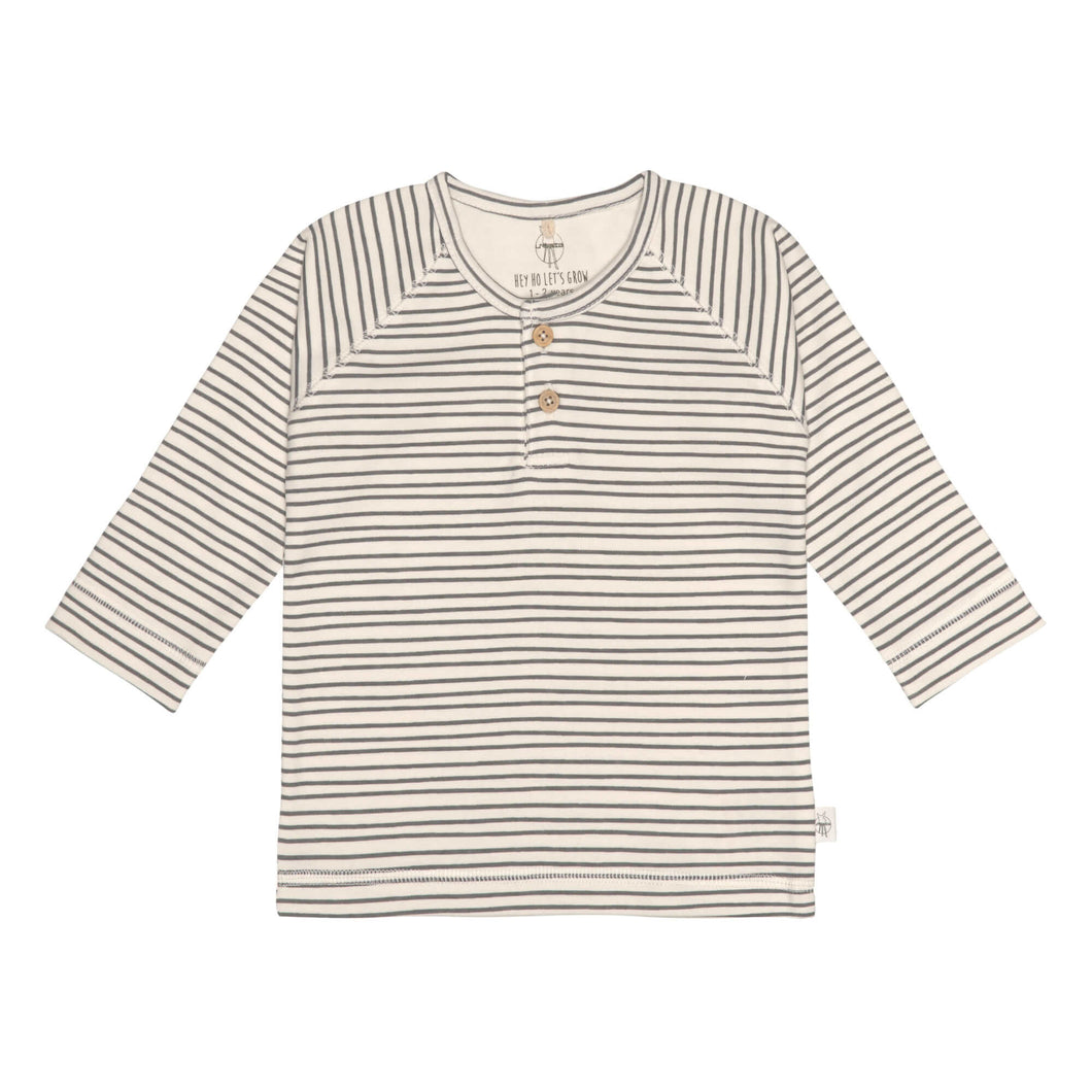LANGARMSHIRT GOTS - GR. 86/92 Cozy Colors, Striped grey anthracite