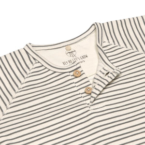 LANGARMSHIRT GOTS - GR. 86/92 Cozy Colors, Striped grey anthracite