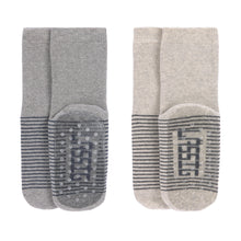 Lade das Bild in den Galerie-Viewer, KINDER ANTIRUTSCHSOCKKEN (2ER PACK)) - GRAU - BEIGE
