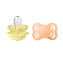 Lade das Bild in den Galerie-Viewer, BIBS &quot;SUPREME&quot; SCHNULLER - 2ER - PACK peach/sunshine
