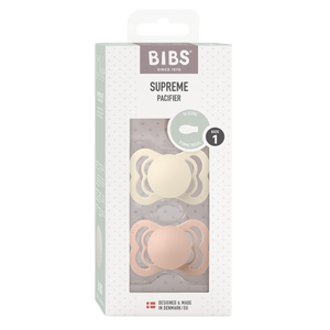 BIBS "SUPREME" SCHNULLER - 2ER PACK ivory/blush
