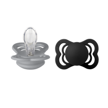 Lade das Bild in den Galerie-Viewer, BIBS &quot;SUPREME&quot; SCHNULLER - 2ER PACK cloud/schwarz

