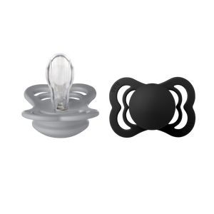 BIBS "SUPREME" SCHNULLER - 2ER PACK cloud/schwarz