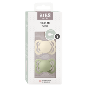 BIBS "SUPREME" SCHNULLER - 2ER - PACK ivory/sage