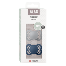 Lade das Bild in den Galerie-Viewer, BIBS &quot;SUPREME&quot; SCHNULLER - 2ER-PACK cloud/steel blue
