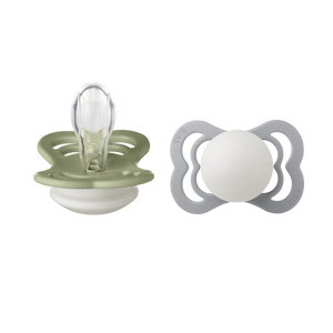 BIBS "SUPREME" SCHNULLER - 2ER - PACK - NIGHT GLOW sage/cloud
