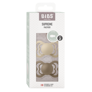 BIBS "SUPREME" SCHNULLER - 2ER - PACK vanille/dark oak