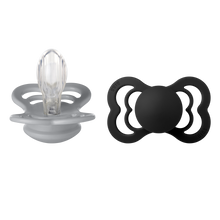 Lade das Bild in den Galerie-Viewer, BIBS &quot;SUPREME&quot; SCHNULLER - 2ER PACK cloud/schwarz
