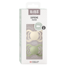 Lade das Bild in den Galerie-Viewer, BIBS &quot;SUPREME&quot; SCHNULLER - 2ER - PACK ivory/sage
