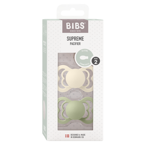 BIBS "SUPREME" SCHNULLER - 2ER - PACK ivory/sage