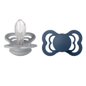 BIBS "SUPREME" SCHNULLER - 2ER-PACK cloud/steel blue
