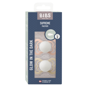 BIBS "SUPREME" SCHNULLER - 2ER - PACK - NIGHT GLOW