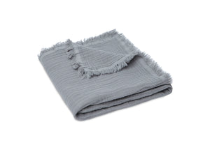 DECKE MUSLIN 75x100 CM - GRAU
