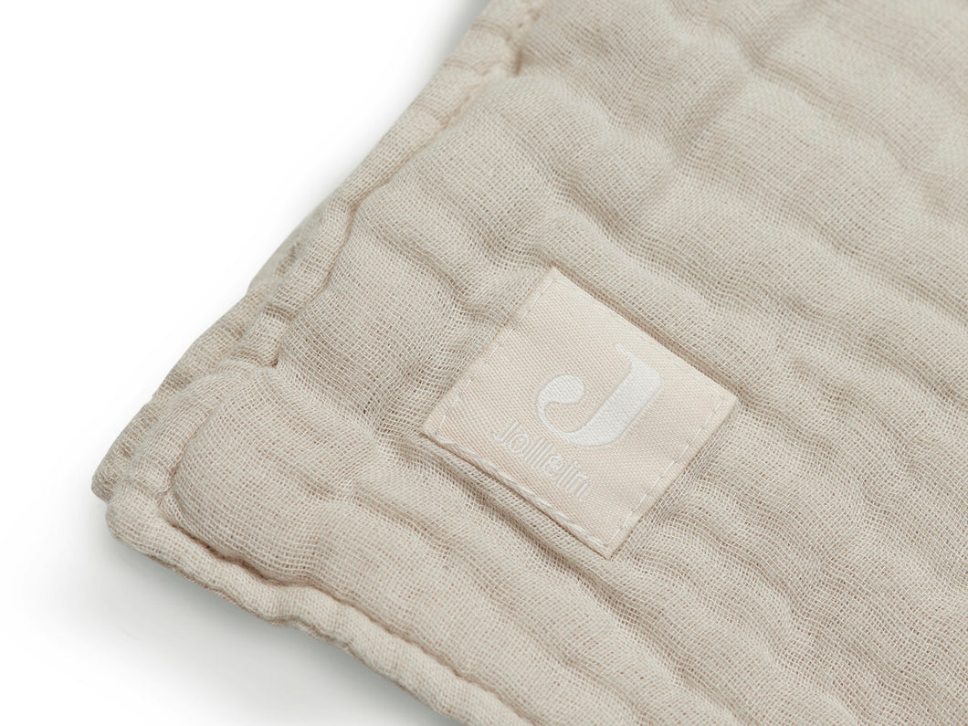 DECKE WRINKLED COTTON - 75X100 CM NOUGAT