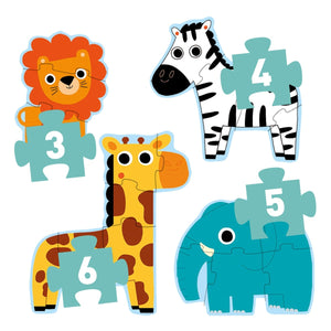 PUZZLE - DSCHUNGEL - 3, 4, 5, 6 TEILE