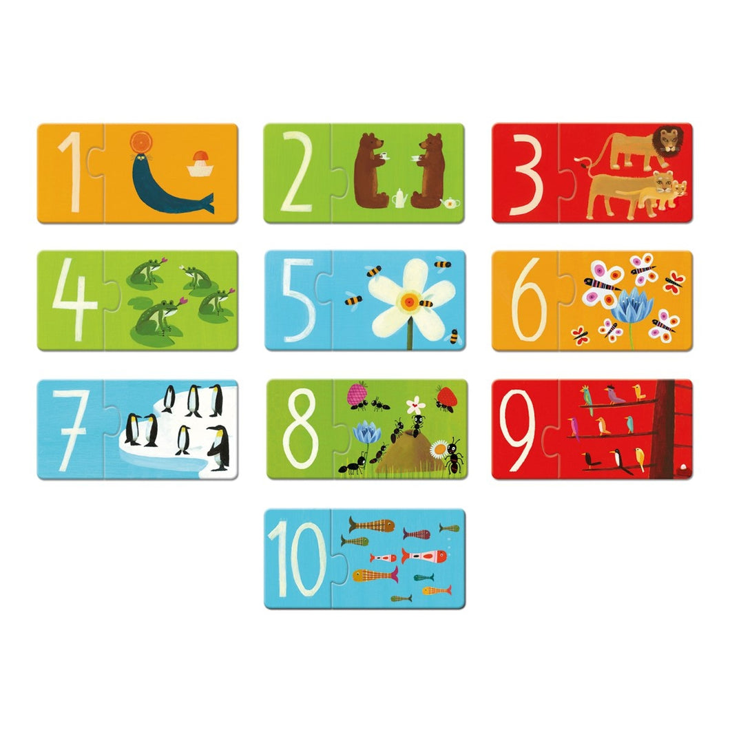 PUZZLE - DUO - ZAHLEN 2+