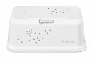 FEUCHTTÜCHERBOX - STERNE WEISS