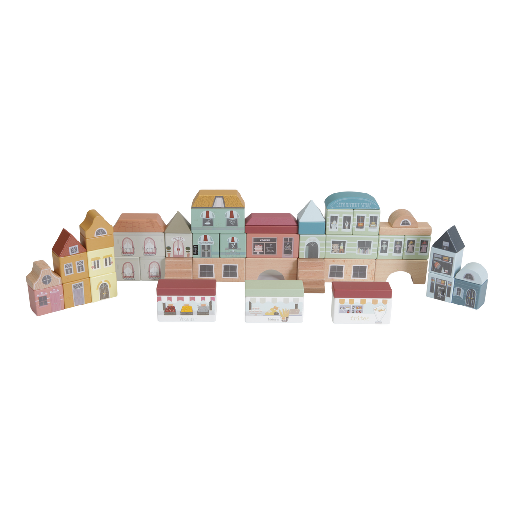 SPIELSET - 50 BAUSTEINE HOLZ